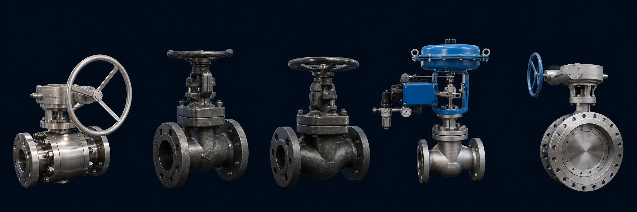 Ball, gate, globe, control and butterfly valve product families